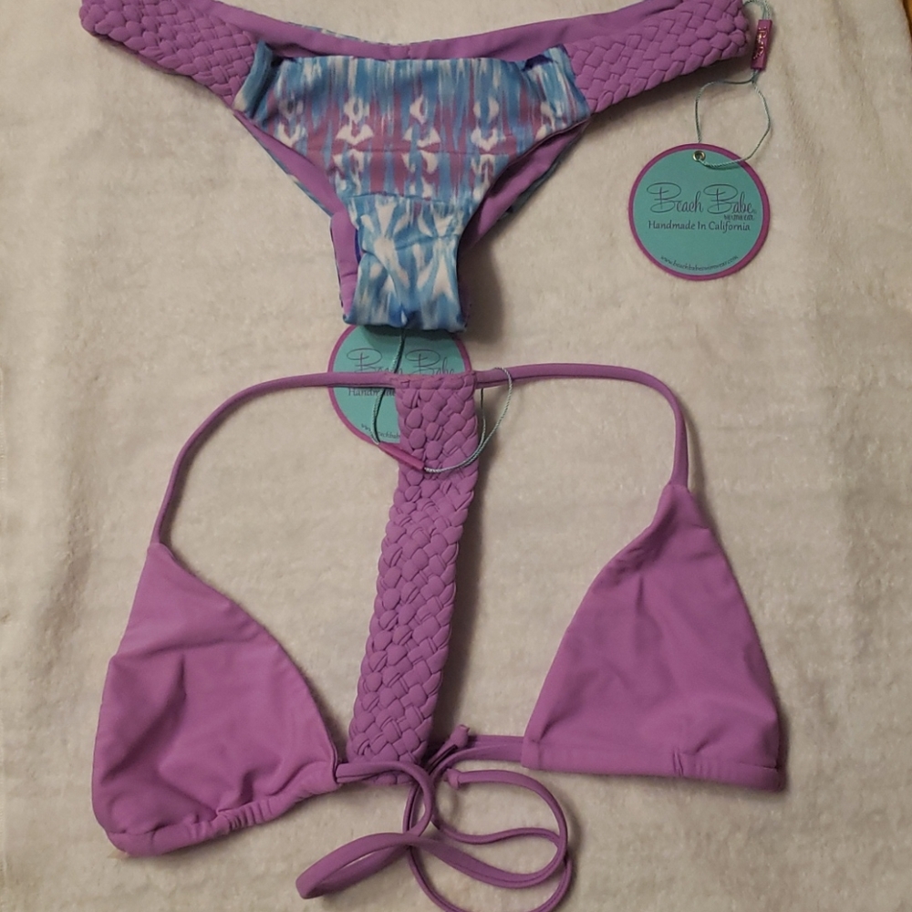 Beach Babe Bikini BNWT Two Tops One Bottom